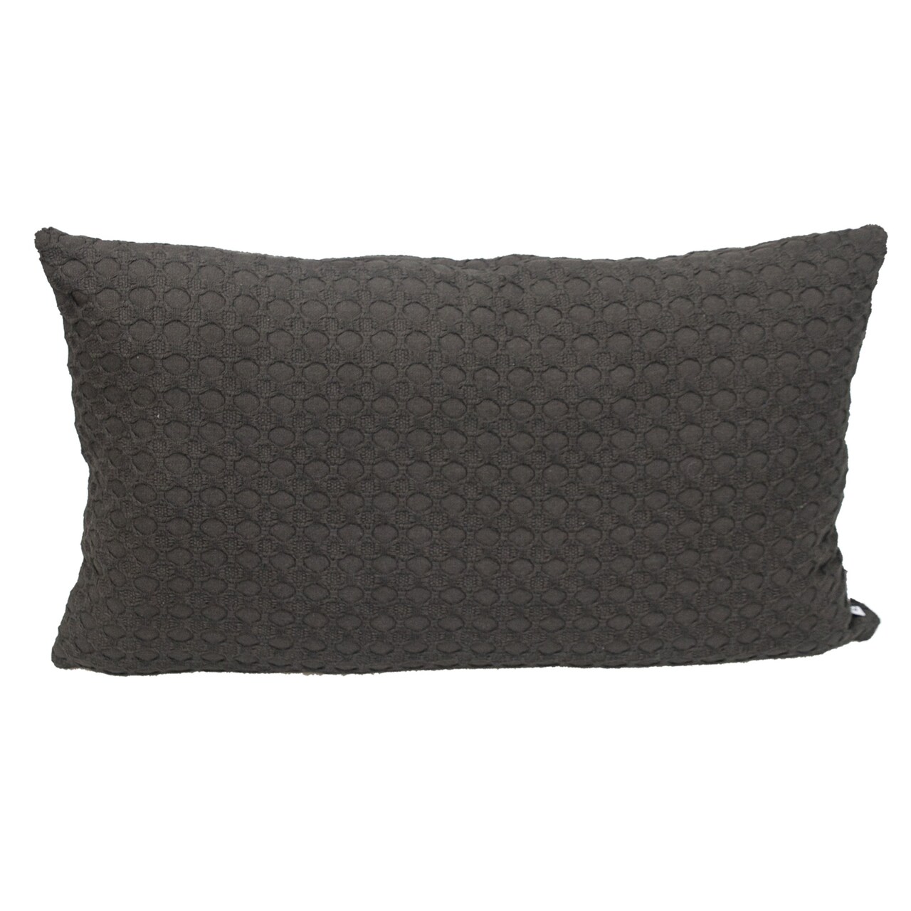 Nassau Collection Geometric Cotton Rectangular Throw Pillow - 26" - Gray